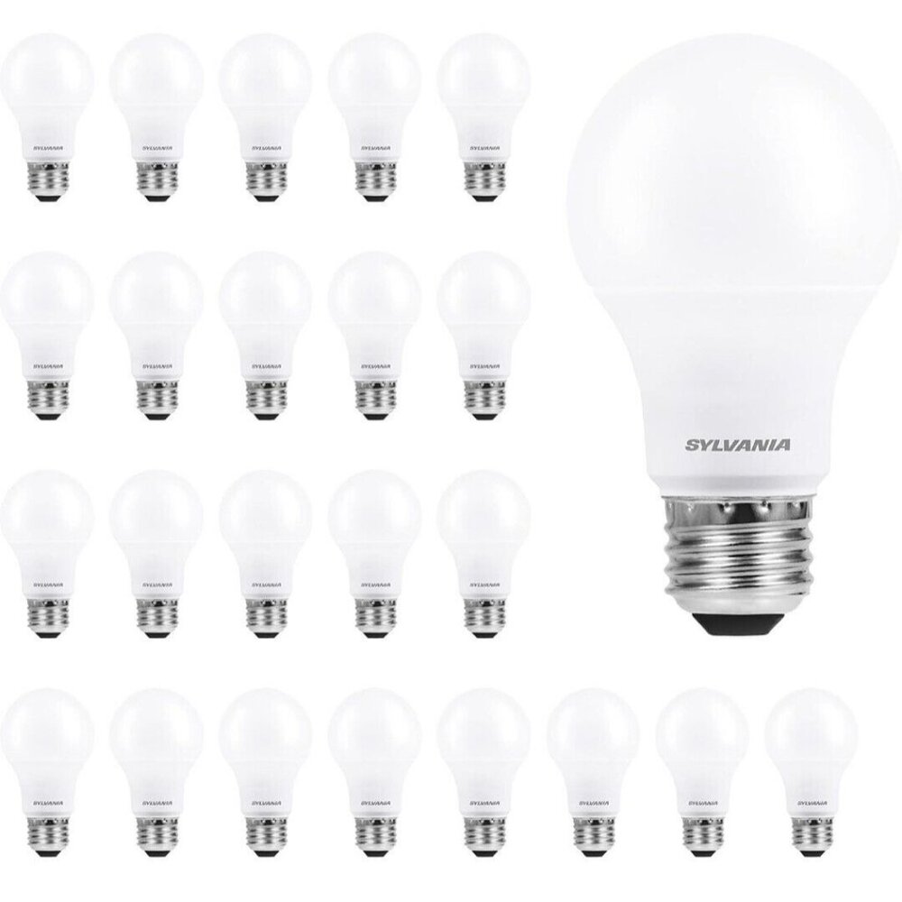 SYLVANIA ECO LED A19 Light Bulb, 60W Equivalent, Pack of 24, Daylight (5000k)